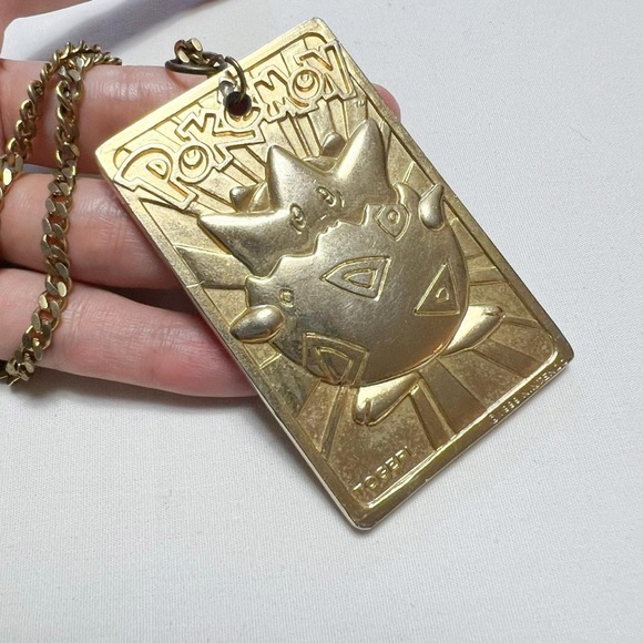 1999s Nintendo Pokemon Togepi 23k gold plated necklace